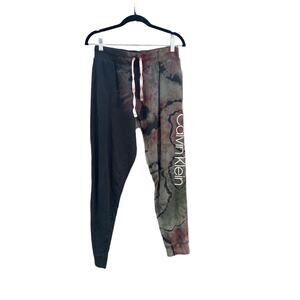 Tie Dye Calvin Klein Sweatpants | Asymmetrical Geode Tie - Reverse Dye / Ice Dye